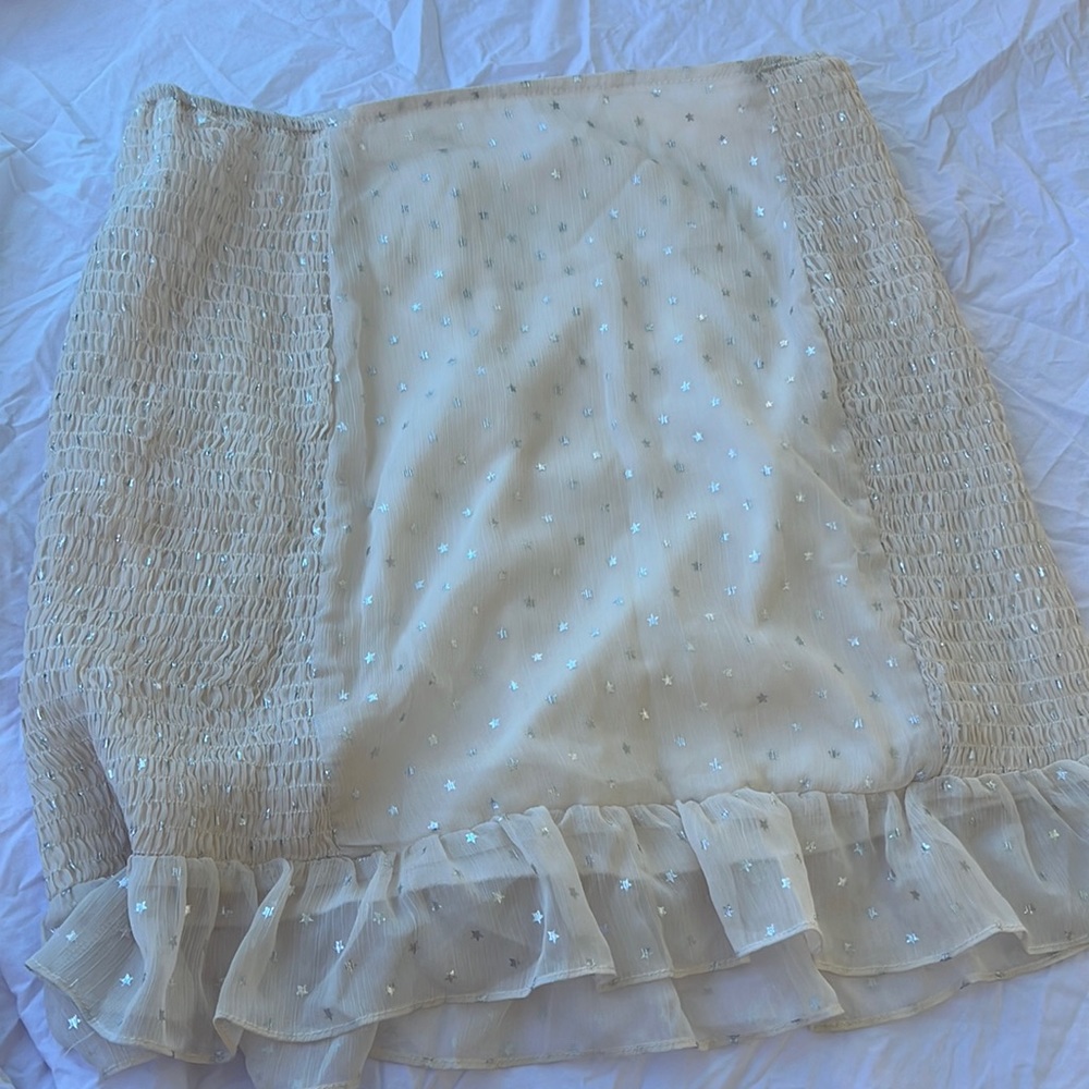 Super cute star print mini skirt